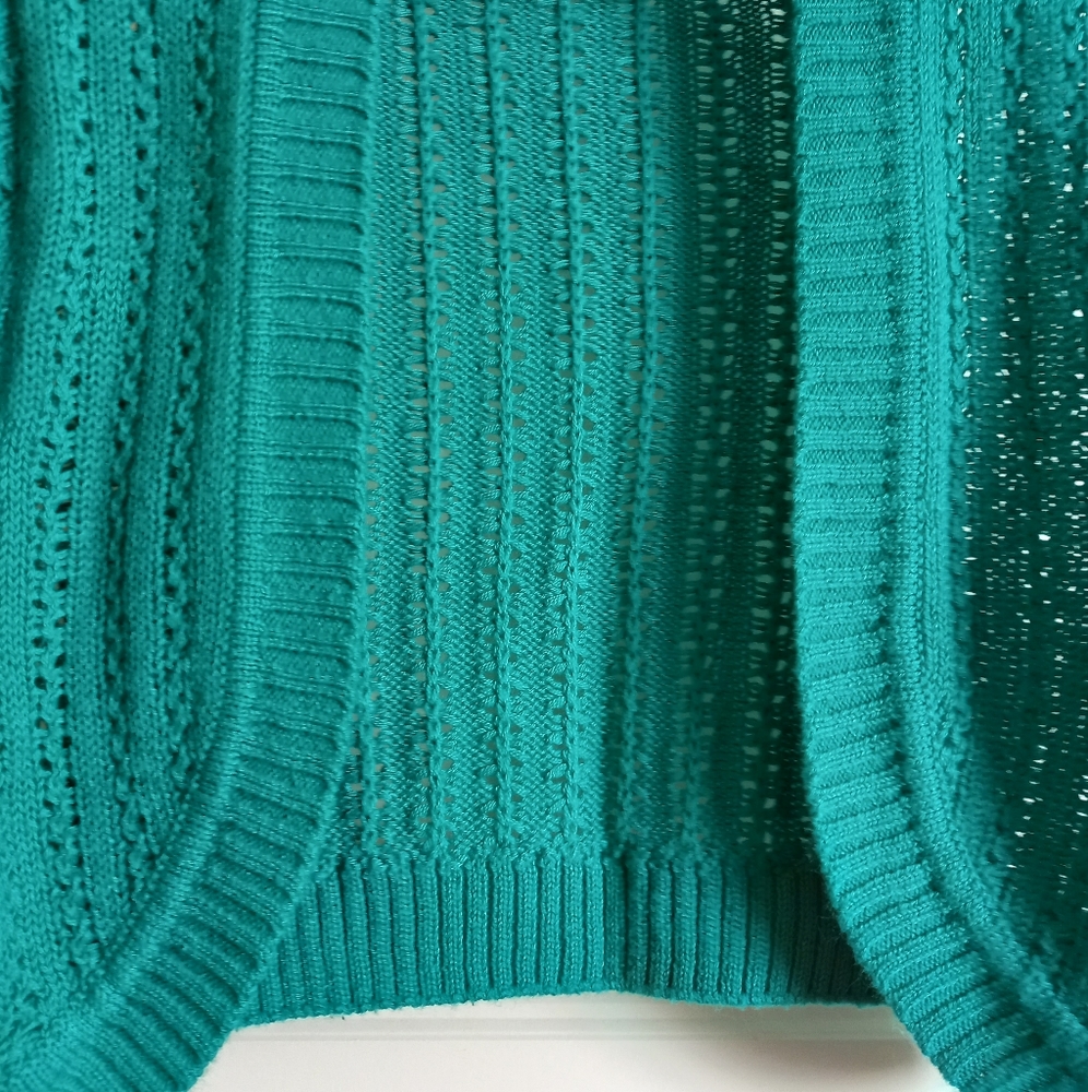 George Teal Short Sleeve Crochet Bolero Shrug Sweater - Picture 4 of 4